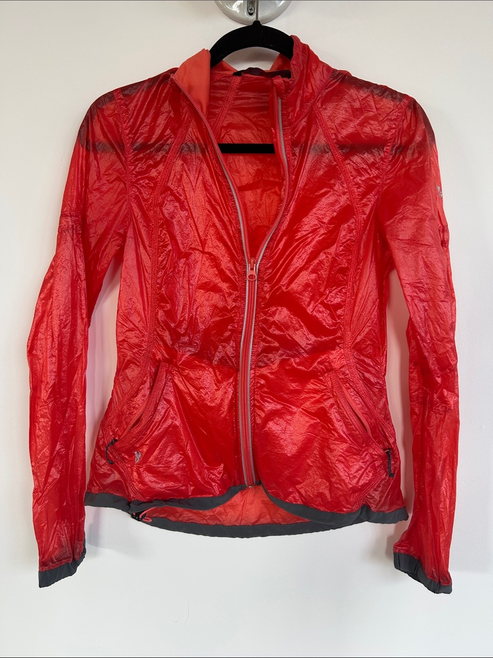Lightweight Red Women's Windbreaker  Jacket
